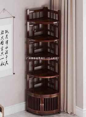 角柜纳转角置物楠竹三角墙角餐厅角MEB架落边角收酒客柜储物柜厅