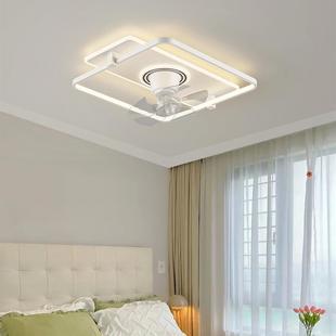 新款 客厅套卧室吸顶风2090扇灯简约间现灯代摇头电扇一体房灯具全