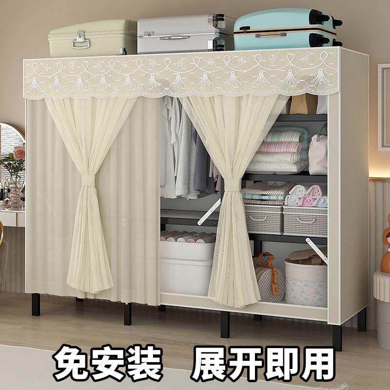 免安装简易0衣柜家用卧FGR室22新现房代简约出租款用收纳折叠布衣