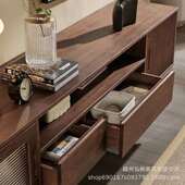 南胡桃木实木电视现代简客厅家用约储物柜小户型多功美TV613 20能