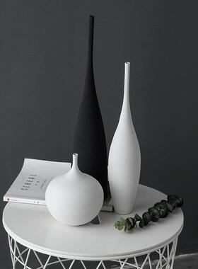 贝汉美北欧简约创意手工现代花瓶摆件客厅装饰品景德镇工艺陶瓷