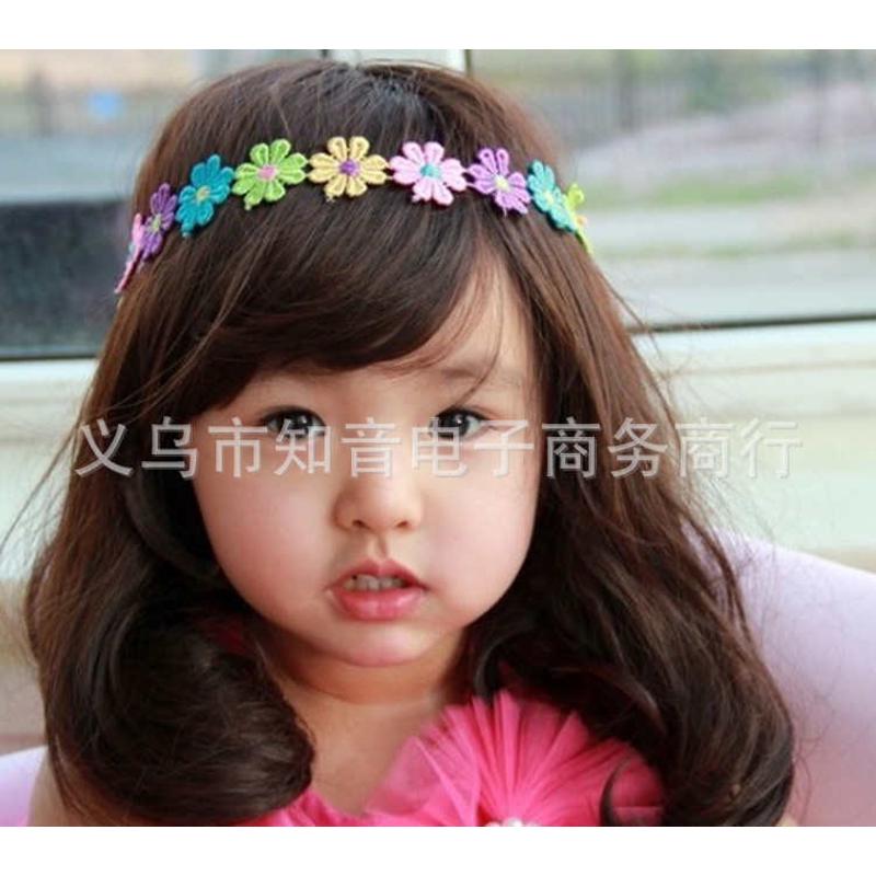 现货 2.5cm彩色涤光水溶花边 diy小雏菊8瓣涤纶花边 服饰辅料批发