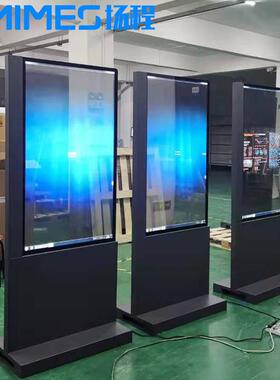 现货供应55寸透明OLED屏/自助互动触摸一体机立式透明屏广告机