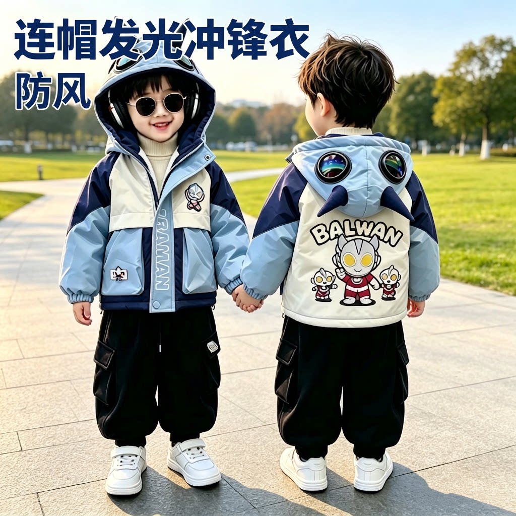 奥特曼衣服男童酷飒外套