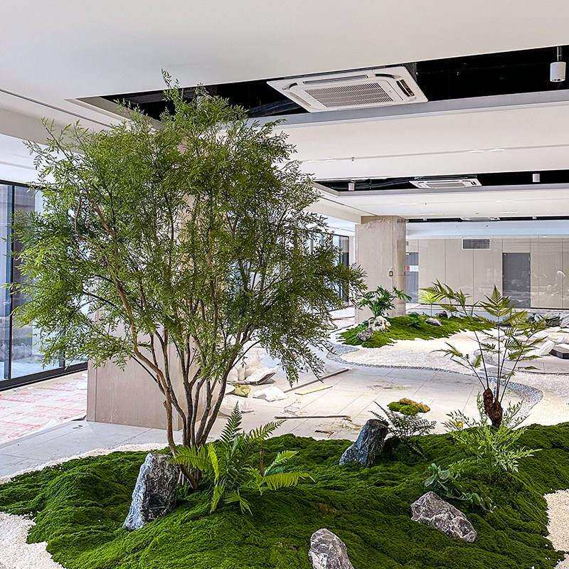 精品南天竹大型彷真假树造景室内简约景观彷生绿植橱窗落地装饰树