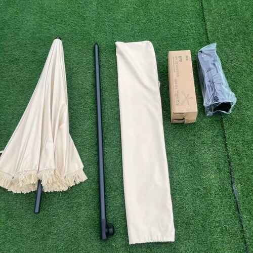 库存现货16k纤维流苏伞沙滩户外野营伞 遮阳伞太阳广告伞批发