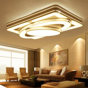客厅吸顶灯简约现代大气家用长方形主卧室led遥控房间大灯饰灯具