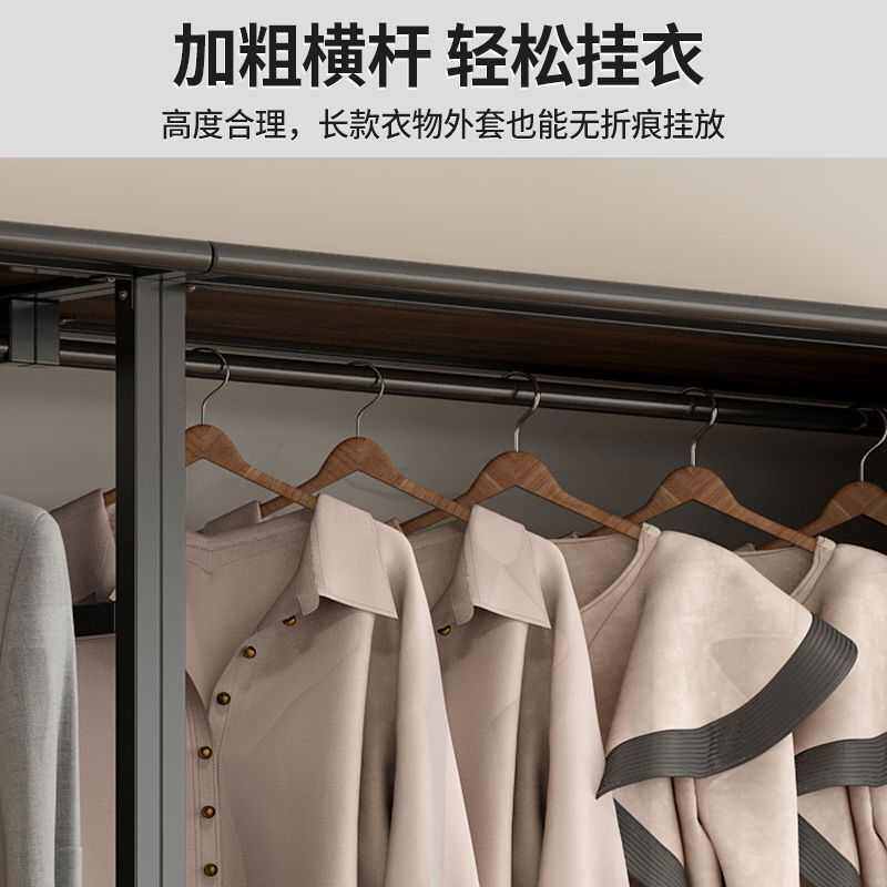 多元收纳挂衣架一架多用转角衣橱加厚加粗多功能便捷组装金属衣柜