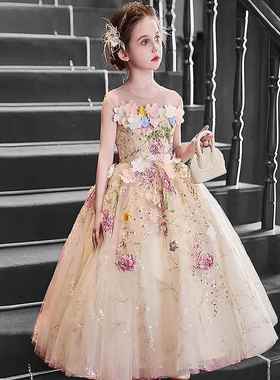 Mapping香港轻奢女童高端钢琴演奏公主裙童装主持人绝美蓬蓬礼服