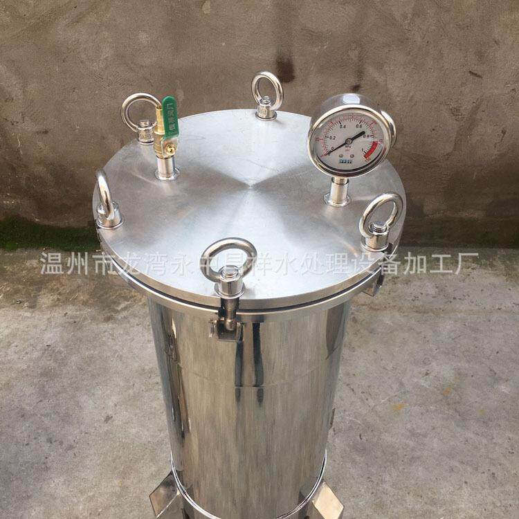 温州厂家供应活动脚可调高度平盖吊环不锈钢2号布袋式过滤器