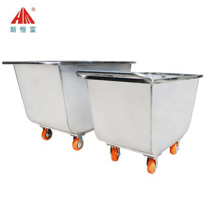 恒富机械厂养猪场料用手动PME喂料不锈钢质材喂设备车操作方便