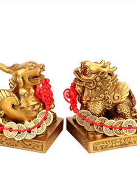 厂家销铜摆件一对皮丘铜貔貅铜器金属工艺品会销礼品