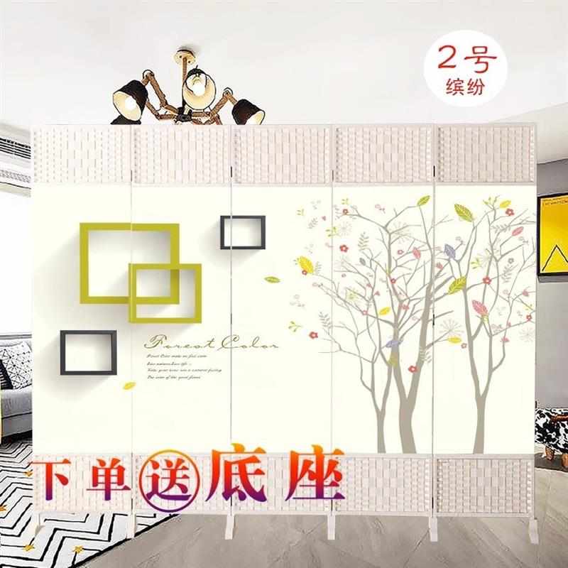 中式屏风隔断客厅卧室折叠移动玄关墙简约现代酒店小户型布艺折屏