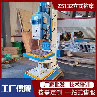 立式钻床Z5132钻孔攻丝用小型钻孔机床设备5132立式方柱钻床