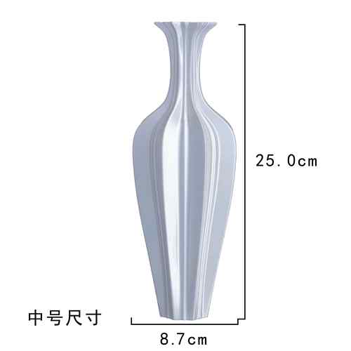正品ZS筑梦叶坊3 柳瓶-D打印花瓶 白色轻奢摆件客厅花器家居装饰