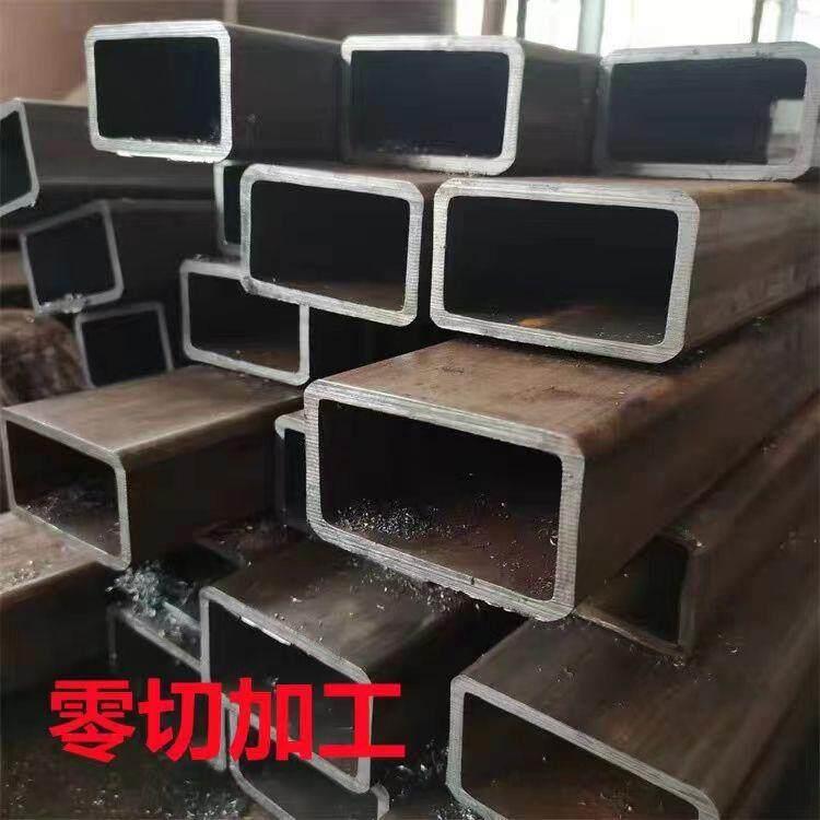 无缝矩形管方管切割碳钢伸缩吊臂套管专用加厚超厚方形钢管铁扁管图片