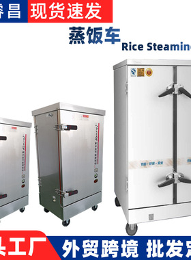 蒸饭柜蒸米饭馒头蒸饭车8盘蒸柜蒸饭箱食堂商用双门电蒸箱饭店用