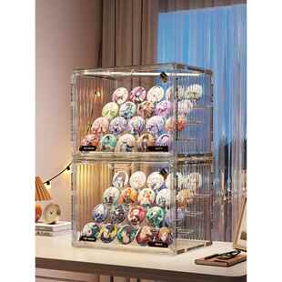 吧唧收纳盒桌面透明亚克力展示柜防尘徽章谷子动漫周边立牌展示架