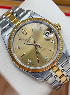 经典款9.8新帝舵王子系列精钢18K金自动机械腕表34MM男表74033