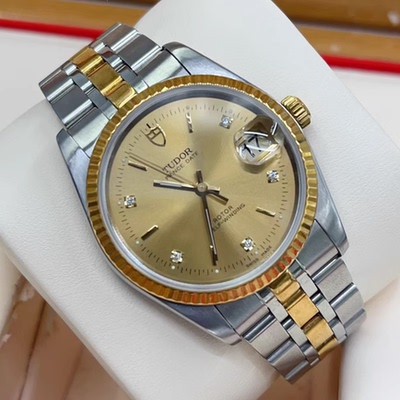 稀缺款9.8新 帝舵王子系列精钢18K金自动机械腕表34MM男表74033