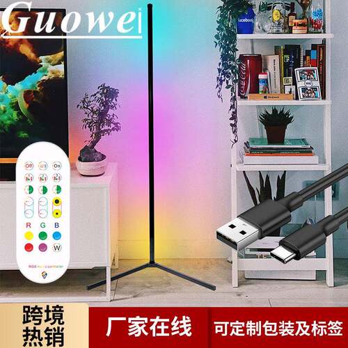 深圳工厂5v墙角灯即插即亮幻彩节奏落地灯落地氛围灯蓝牙APP控制