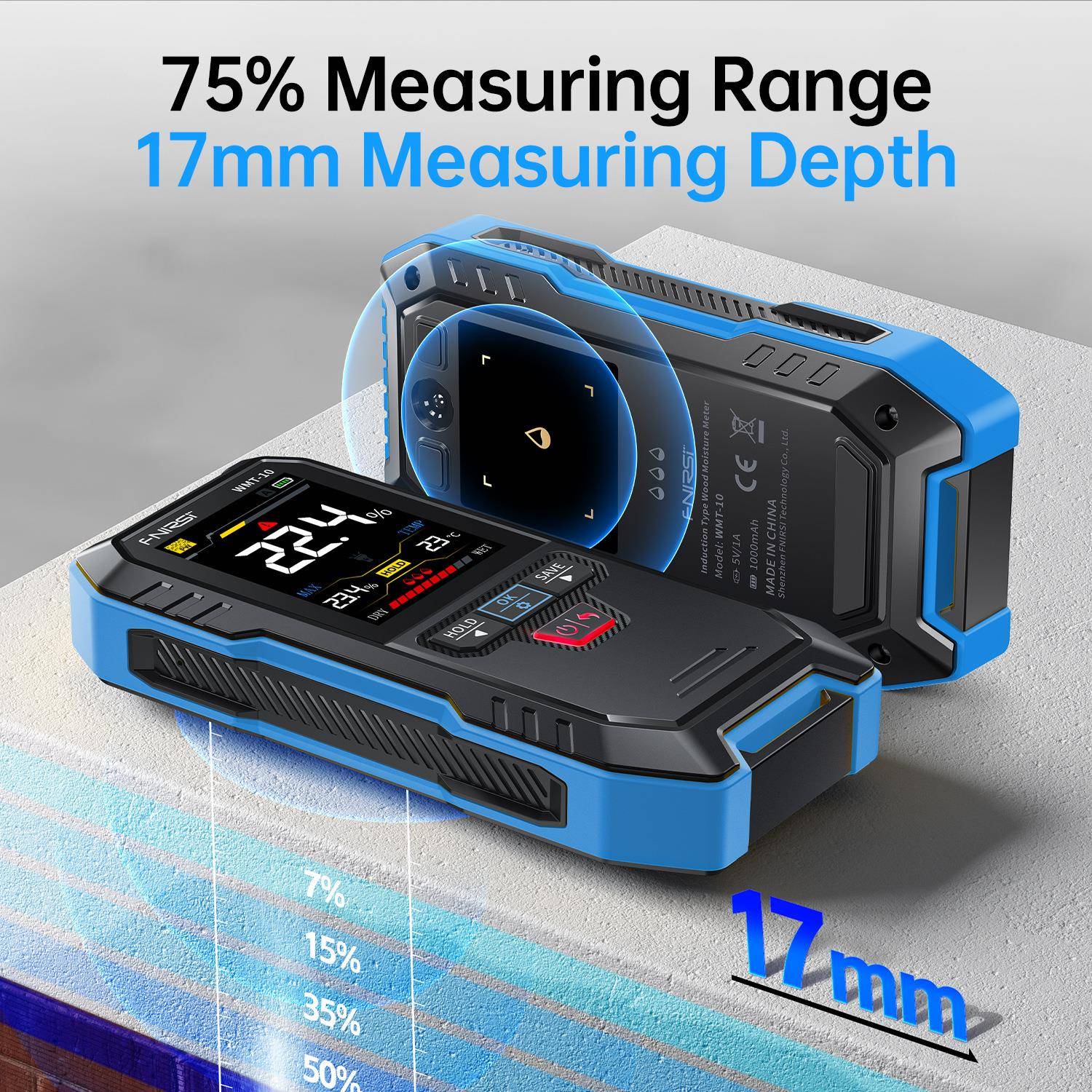 WMT-10水分仪木材板材料水份测试仪墙体墙面潮湿度检测仪测湿仪器
