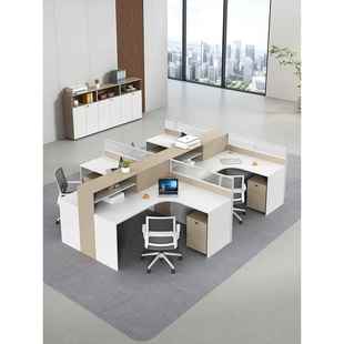 职员办公桌椅组合双人财务办公桌办公室屏风隔断四人位员工位家具