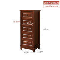 Solid wood multi-layer living room small drawer cabinet, storage cabinet, multi-functional small drawer-style bedroom wooden cabinet, simple and modern thumbnail 4