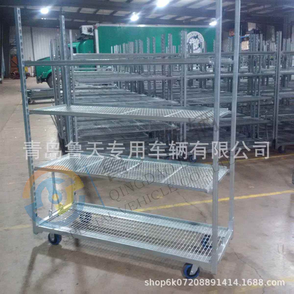 厂家销售鲜花周转车 层高可调花车鲜花展示架花店鲜花周转车