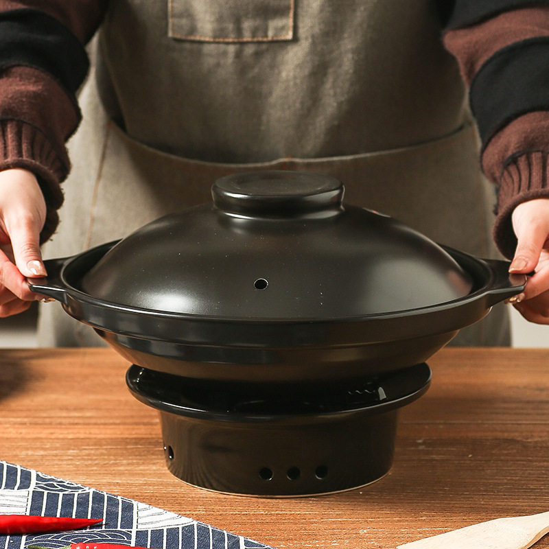 干烧锅陶瓷酒精炉干锅菜小火锅砂锅保温加热浅煲粉丝煲煲仔饭