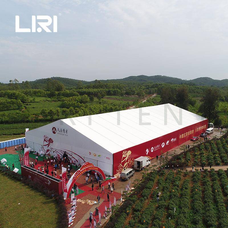 大型人字顶白色展览活动篷房发布会篷房防水丽日帐篷厂家出售