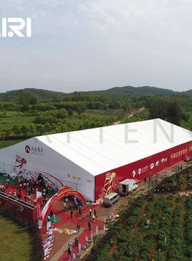 大型人字顶白色展览活动篷房发布会篷房防水帐篷厂家出售