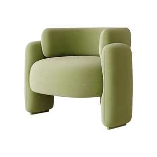 北欧单人环抱小沙发椅家用小户型公寓书房客厅会客奶油风懒人沙发