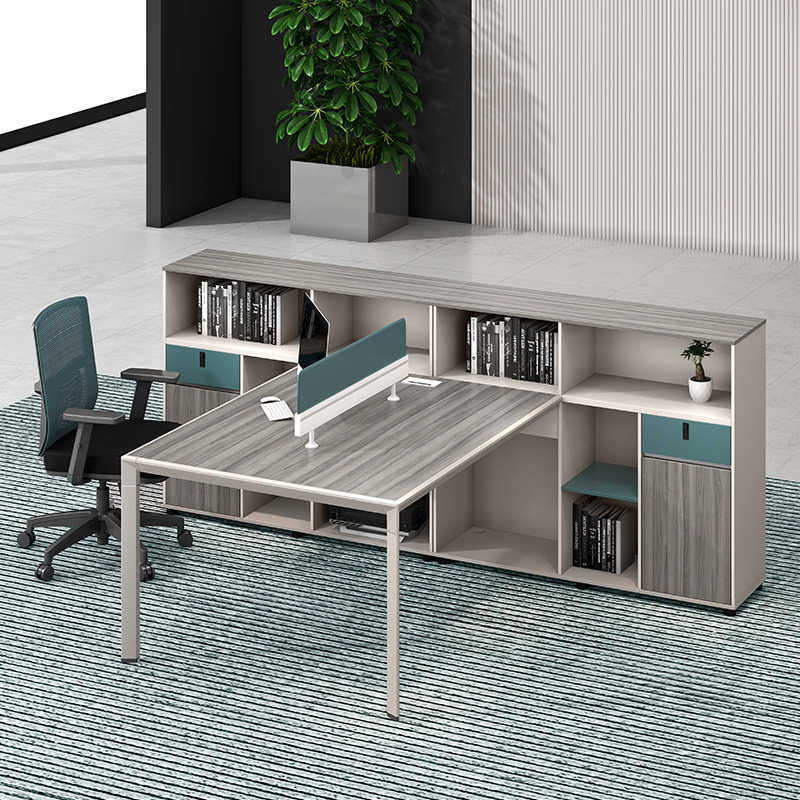 办公室财务桌两人桌椅组合屏风隔断卡座职员电脑桌椅办公桌双人位