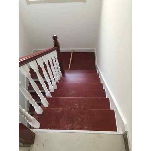 阁楼防滑楼梯扶手配件踏板钢木梯复古实木栏杆实木材质复古风