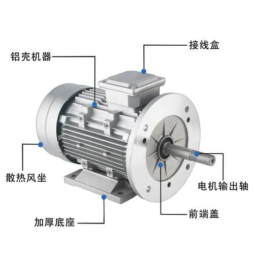 佳煌750W立卧式小型铝壳感应电机电机调速器三相异步电机交流电机