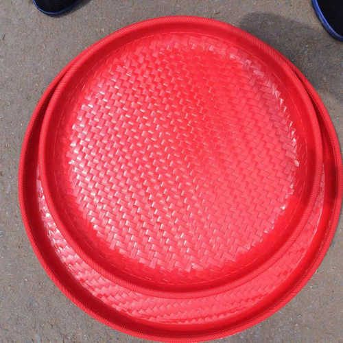 塑料筛子圆簸箕家用大号仿竹编无孔竹筛子晾晒干货茶叶圆竹匾包邮