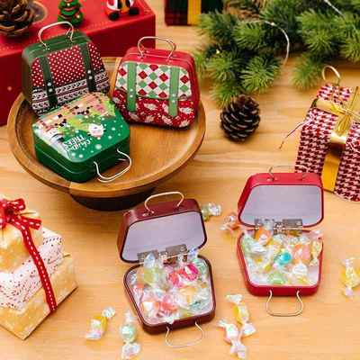 Christmas Tin Purse Candy Box, Kids Gift with Handles