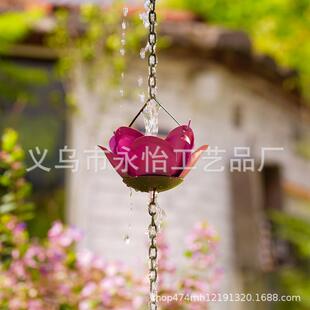 链别墅玫瑰雨链院屋檐排水链红色玫花瑰雨水A003链民宿庭导水引水