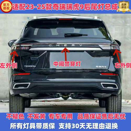 瑞虎9后尾灯总成 原厂品质LED后尾灯 流水转向尾灯左右倒车尾灯