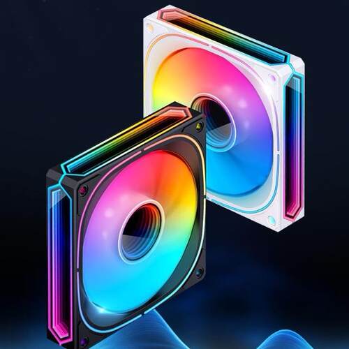 乔思伯FR-505散热风扇12cm千层镜ARGB灯光pwm温控棱镜cpu水冷