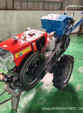 外贸款151底盘手扶拖拉机冷凝散热电启动柴油16HP两轮手扶拖拉机