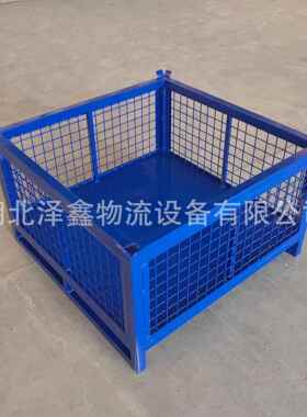 工废料收纳料箱可周移动钢制折叠转箱车间物运输储业物RNG金属网