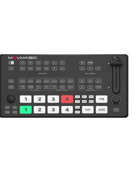 迈捷瑞Movmagic便携式4K60P输入可录播推拉流SDI视频导播台M4ES