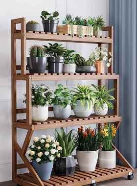 花架实木质子多层简约室内阳42282台客厅0多肉落地防腐置式物架22