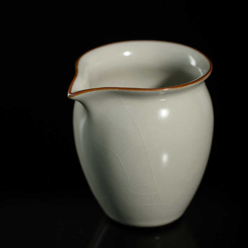 裂汝分公茶具片茶器朴公道茶瓷宋米杯开黄陶瓷杯冰家用功夫海汝窑