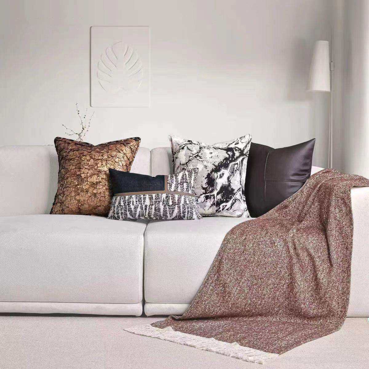 样板房抱枕轻奢简约现代软装沙发客厅靠垫方枕样板间酒店抱枕