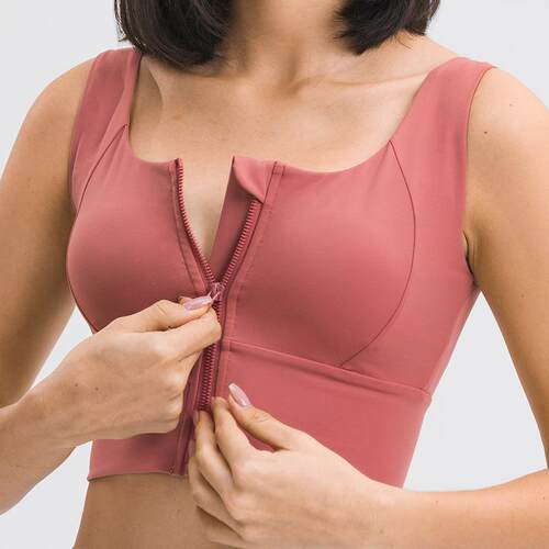 Front zipper sports bra, running yoga bra, fitness vest,