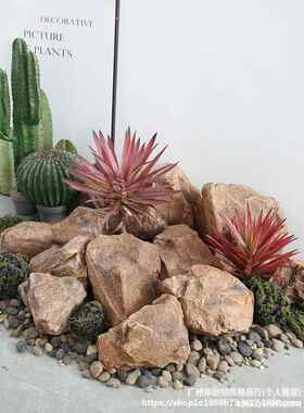 仿真泡沫石头摆件假园林石麦太保头拍摄道具庭室内雕模塑型造景院