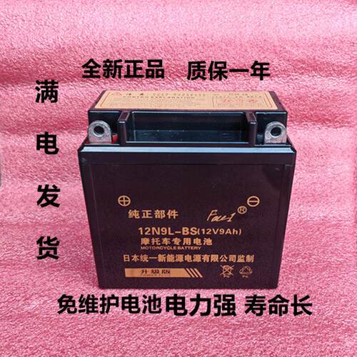 12V机车电瓶12v9a免维护干蓄电池125弯梁滑板车通用干电池7ah